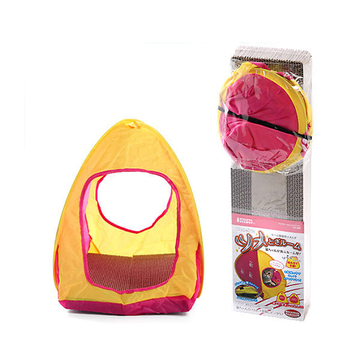 日本Marukan- 帳篷造型貓抓板CT-258