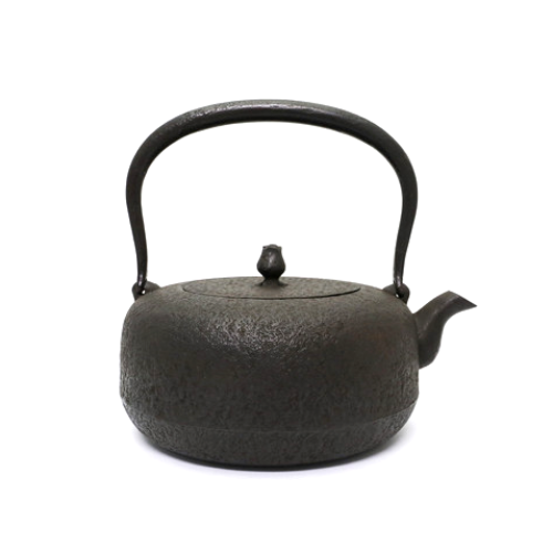 【文秀堂-岩戶賢一郎】平丸形 肌 鐵壺1.9L