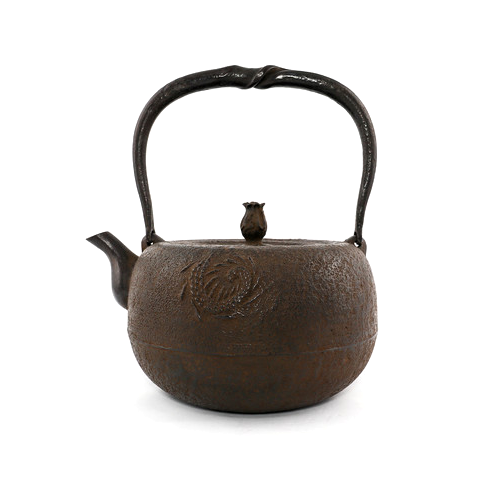 【文秀堂-岩户賢一郎】別製丸型 龍 鐵壺1.8L