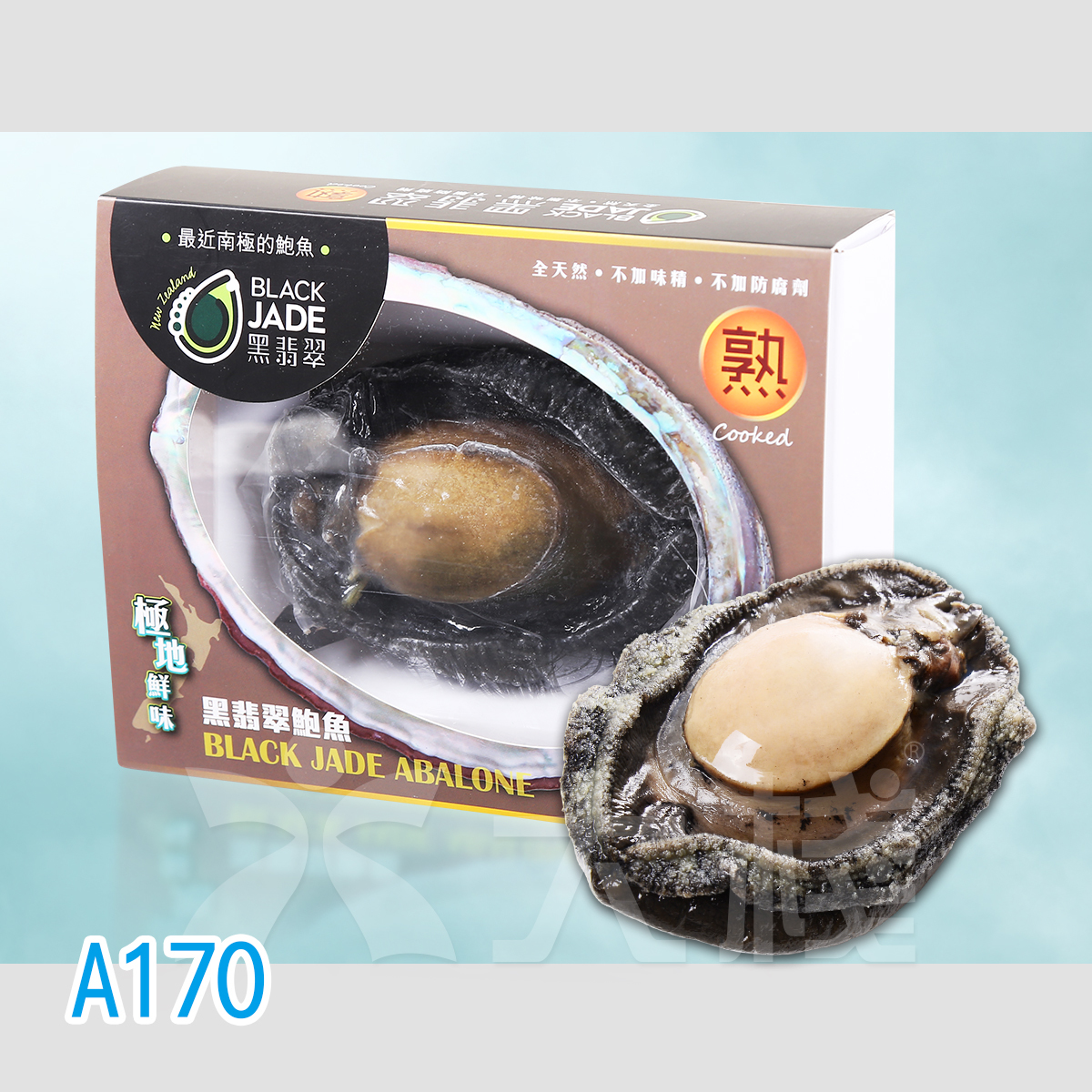 紐西蘭 熟 黑翡翠鮑魚(每隻約170-179克) A170