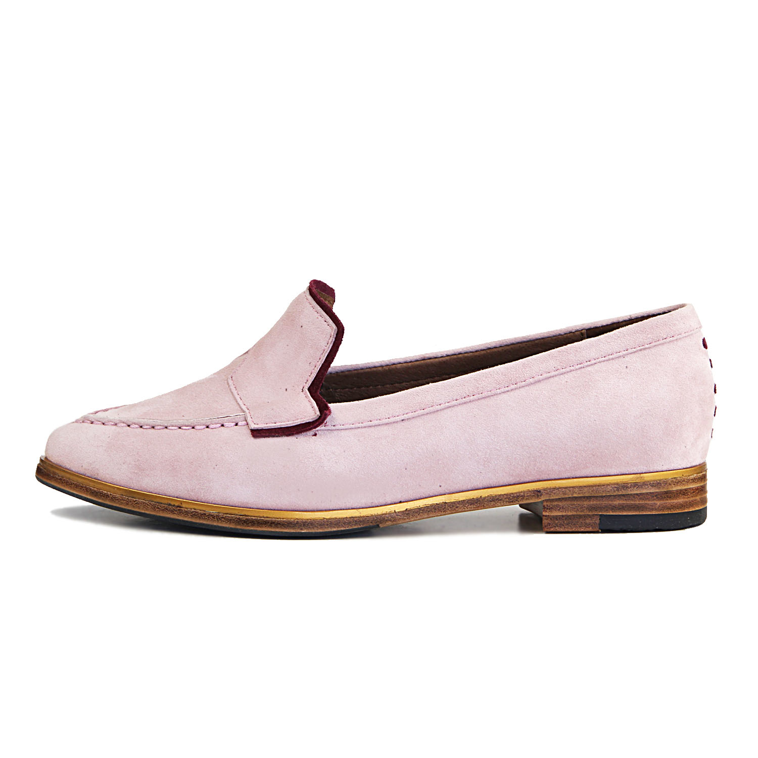 Je Suis Moi W1049A Pink Leather Loafers