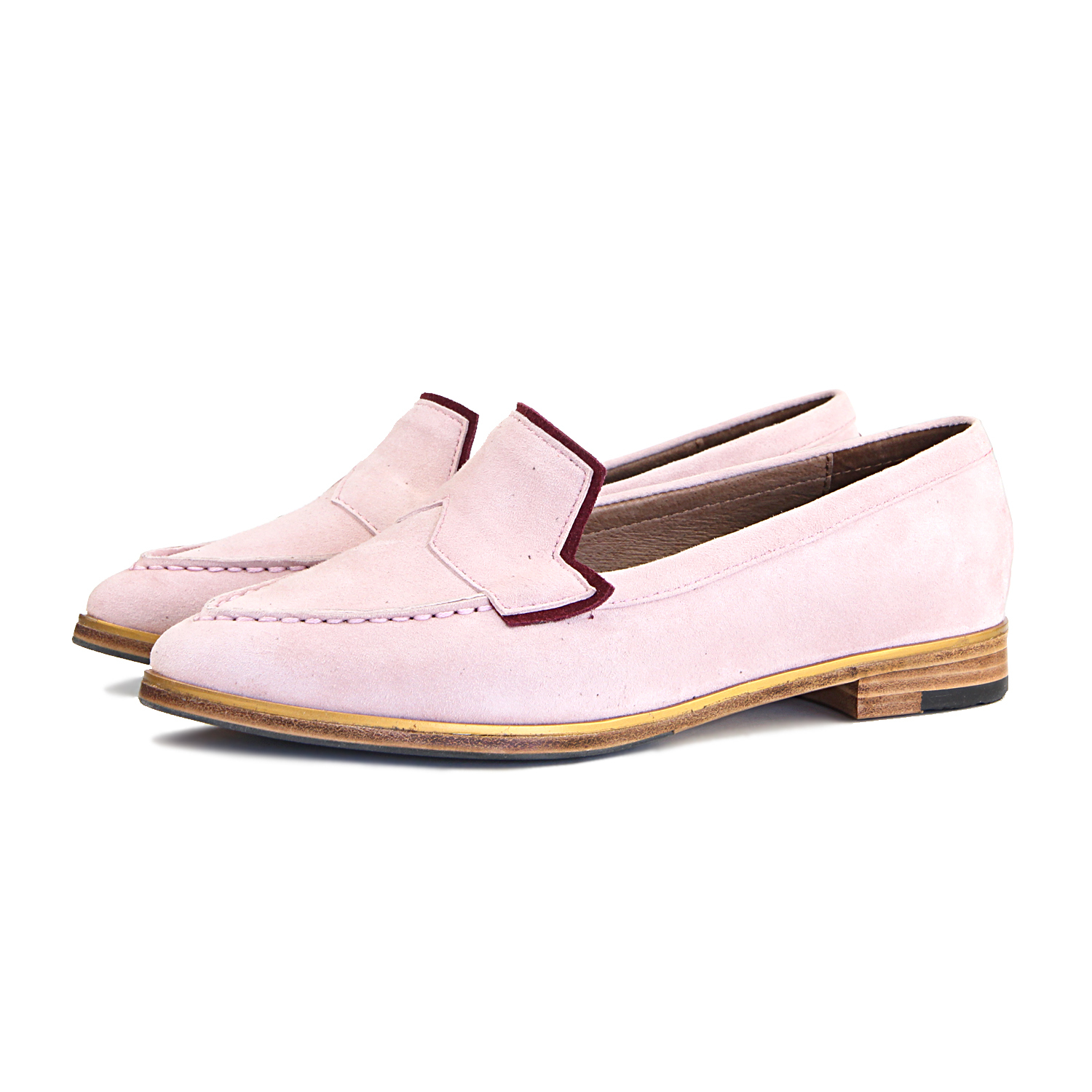 Je Suis Moi W1049A Pink Leather Loafers