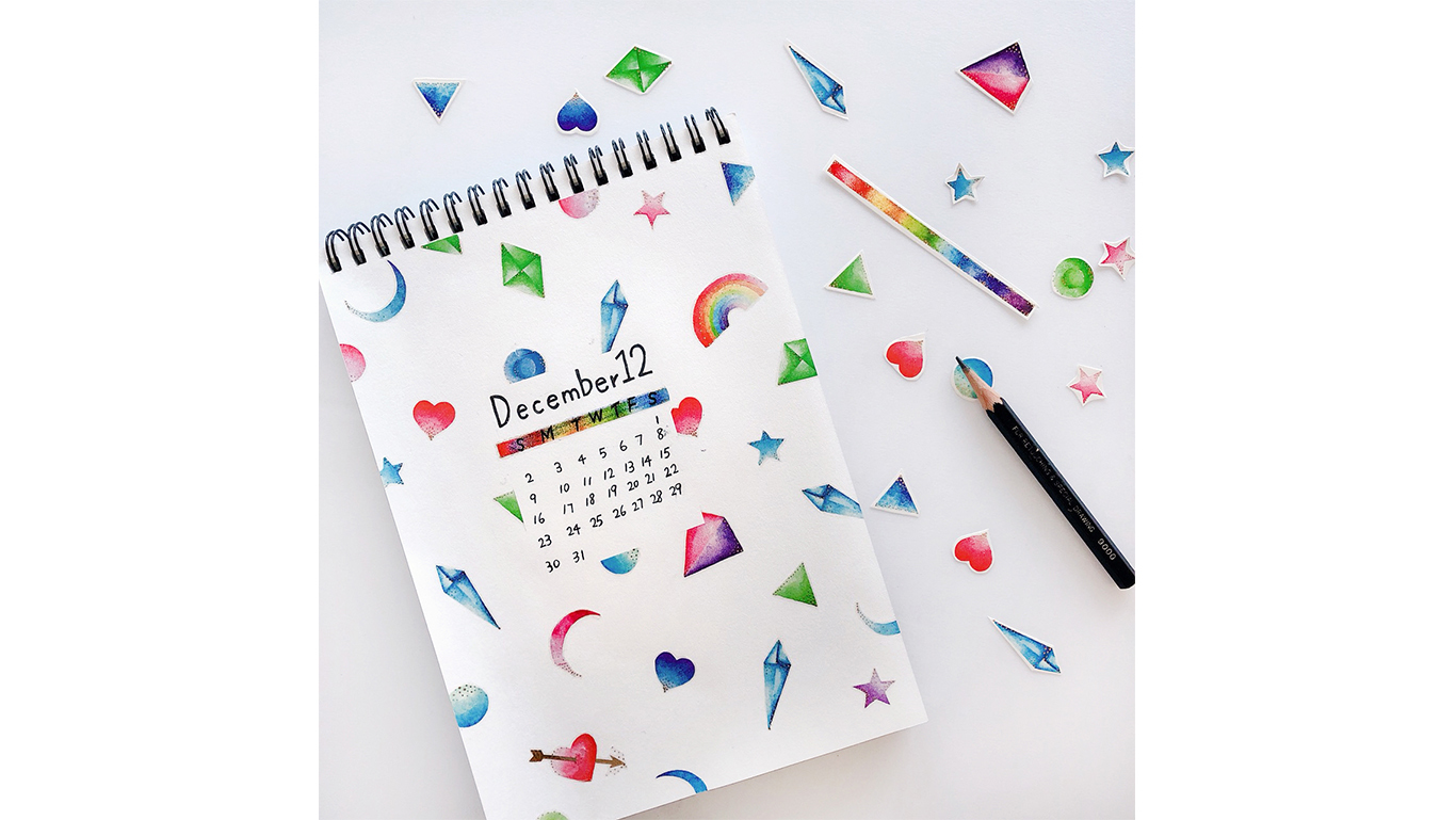 手帳,日記,tattoo,January,February,March,April,May,June,July,August,September,October,November,日曆,月份,文字,手寫,文青,卡片,禮物,交換禮物,生日,花