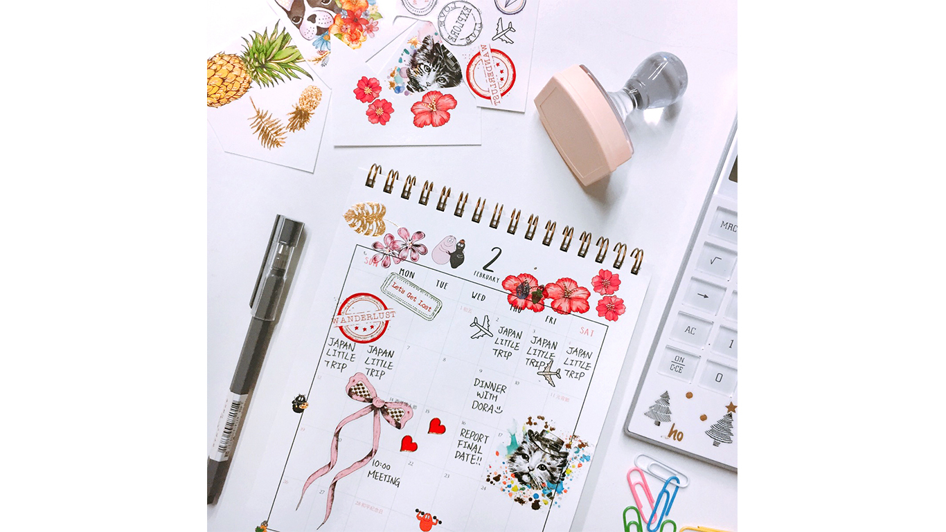 手帳,日記,tattoo,January,February,March,April,May,June,July,August,September,October,November,日曆,月份,文字,手寫,文青,卡片,禮物,交換禮物,生日,花