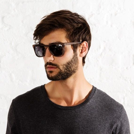 原木太陽眼鏡 Justus - 核桃木 / 純灰色鏡片