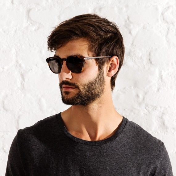 原木太陽眼鏡 Alfons - 哈瓦娜 / 純綠色鏡片