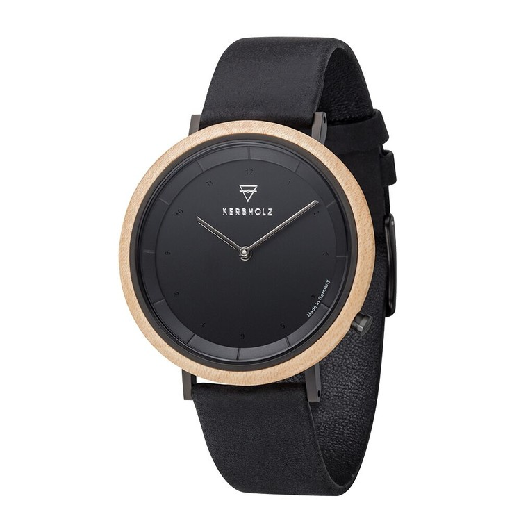 原木手錶-SLIM-楓木-夜黑(40mm)