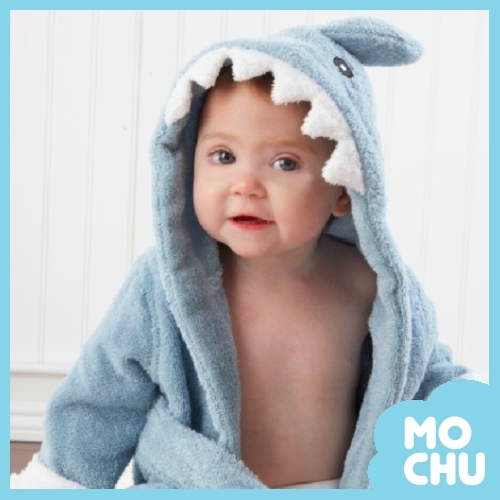 藍鯊魚洗香香寶寶浴袍