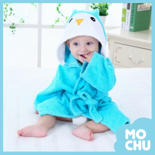 小企鵝洗香香寶寶浴袍