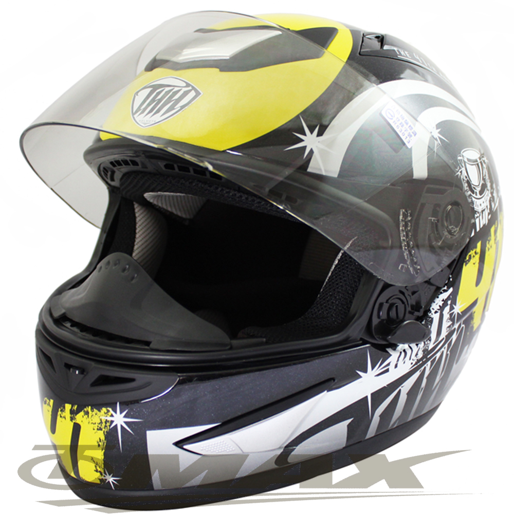 【破盤出清↘】THH冠軍之路可掀式全罩安全帽TS41A黑黃+新一代免洗安全帽內襯套6入 破盤下殺 OMAX歐妹思購物網