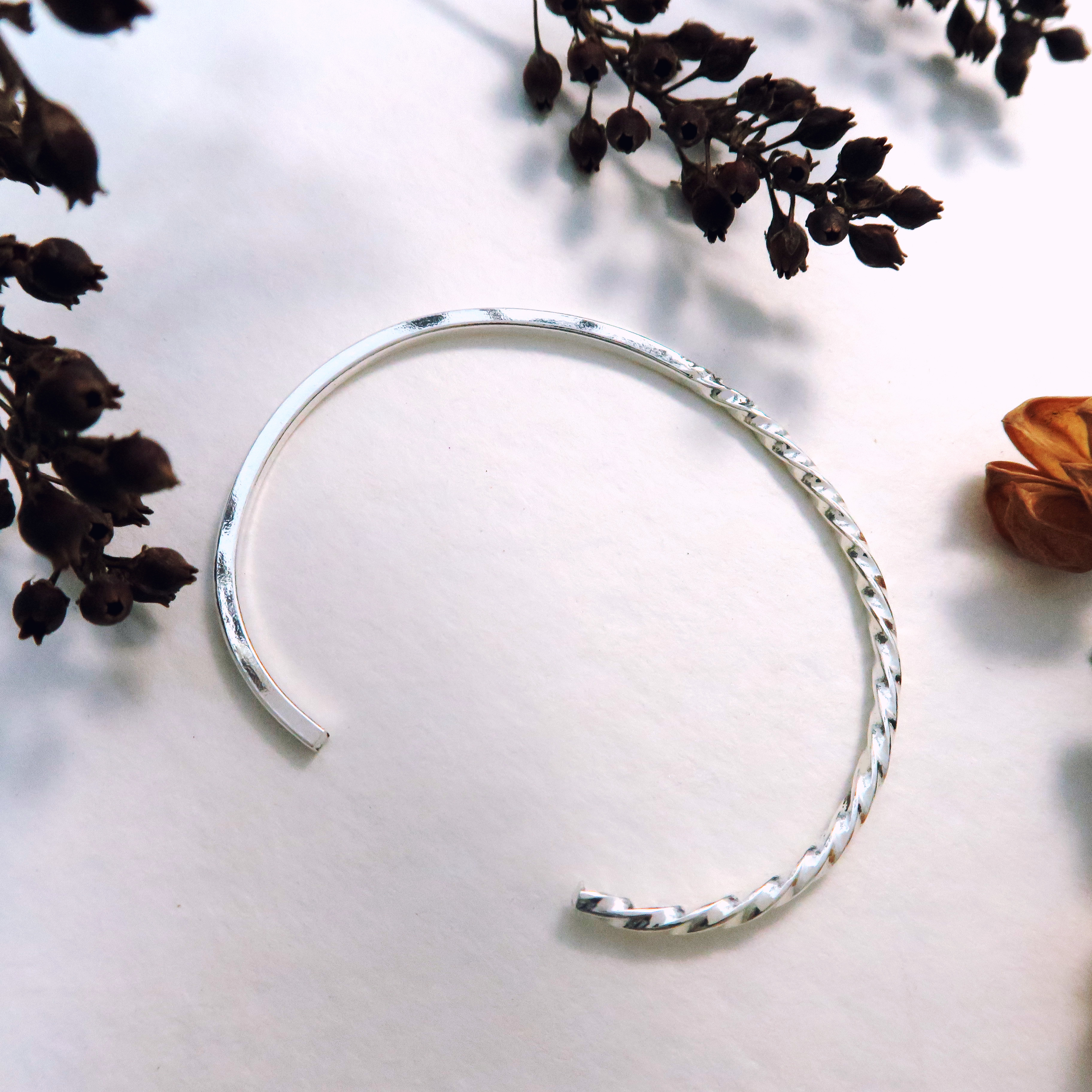 光影迴旋 925純銀手環 C型手環 可調式 女生手環