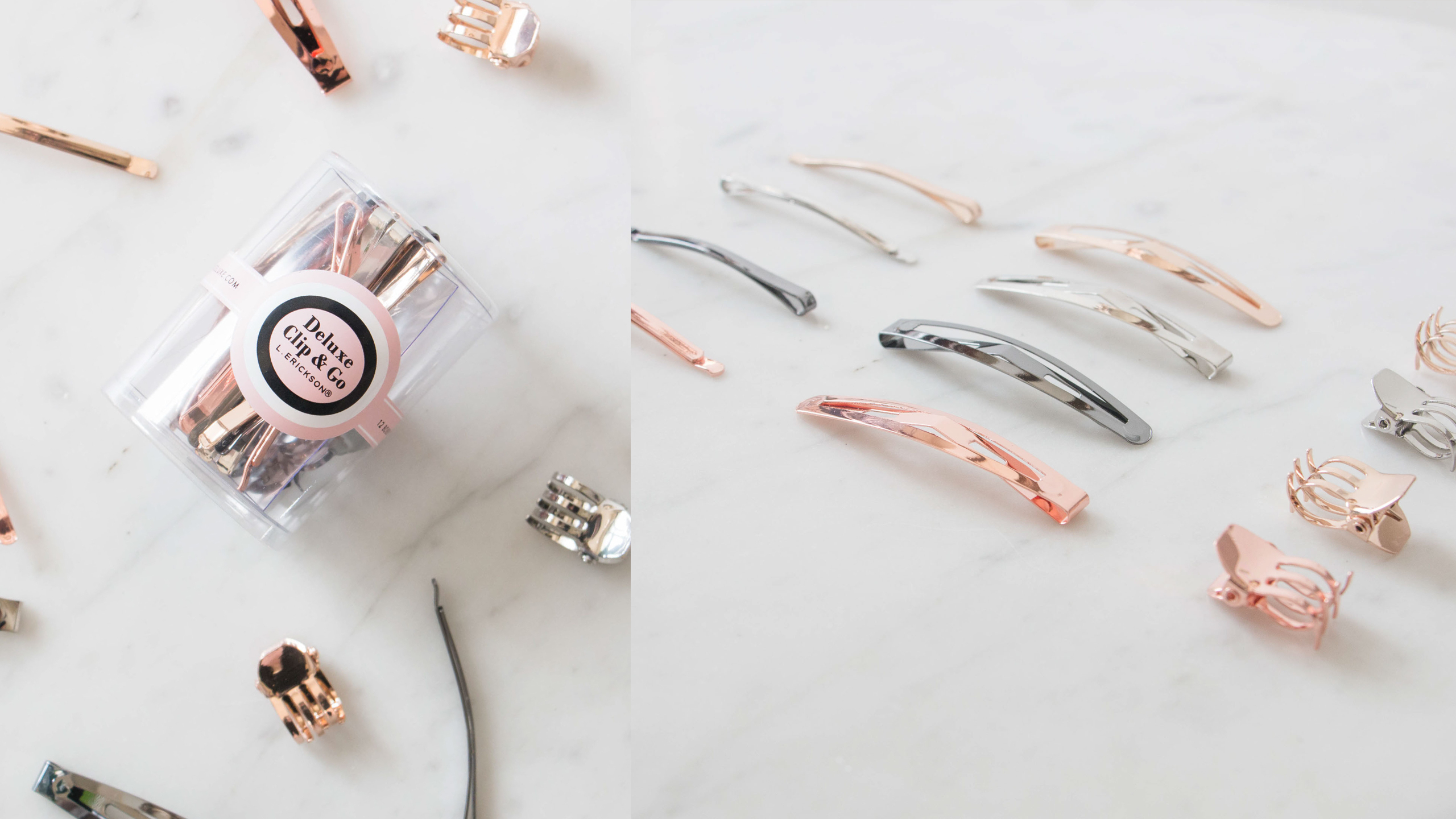 L. ERICKSON 金屬風髮夾桶,金屬髮夾