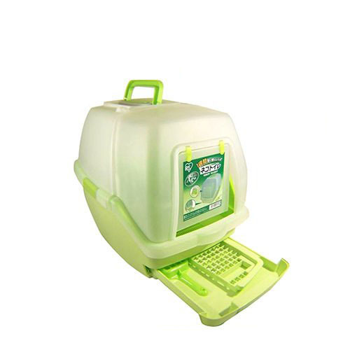 日本IRIS-大玉貓便盆TIO-530FT(綠/橙)