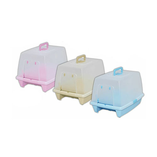 日本IRIS-方屋型貓便盆SN-620(青/桃/茶)