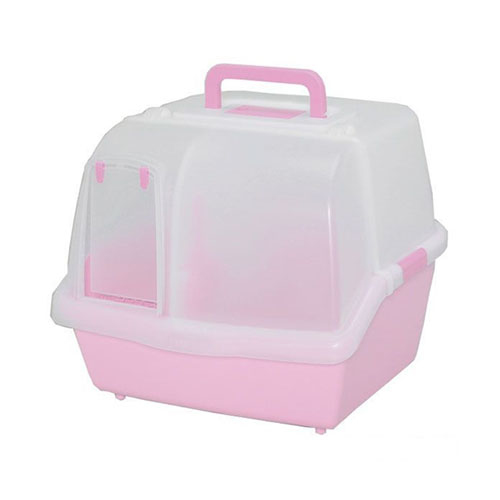 日本IRIS-砂不漏貓便盆 貓砂盆 IR-CNT-500(青/桃/茶/棕/白) 多貓用便盆