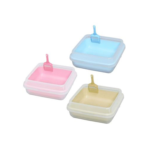 日本IRIS-雙層貓便盆 貓砂盆 IR-CA-400N(青/桃/茶)