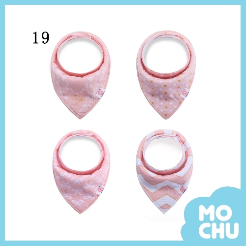 粉紅少女心口水巾（一組四入）