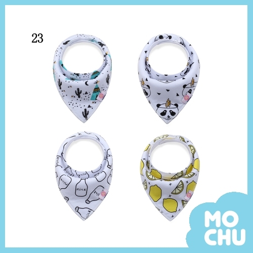 寶寶愛喝牛奶口水巾（一組四入）