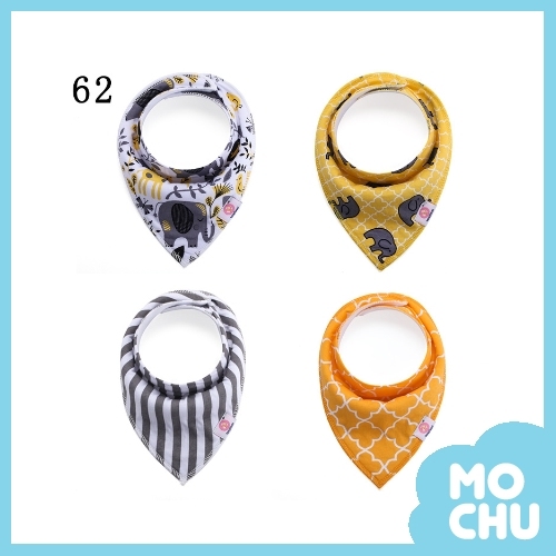 小象趴趴走口水巾（一組四入）