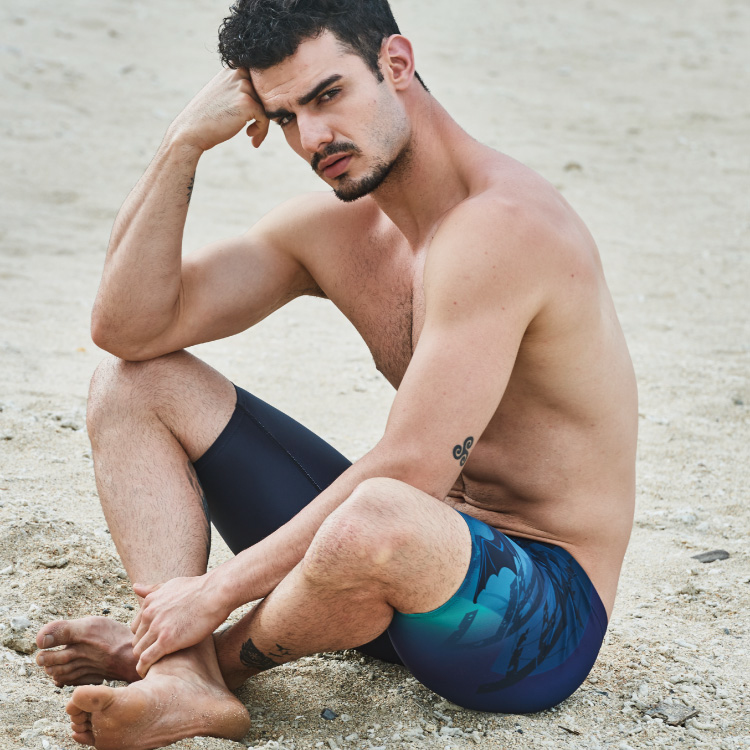 MAR-8123A 大男競賽型鯊魚褲 - 蝙蝠俠