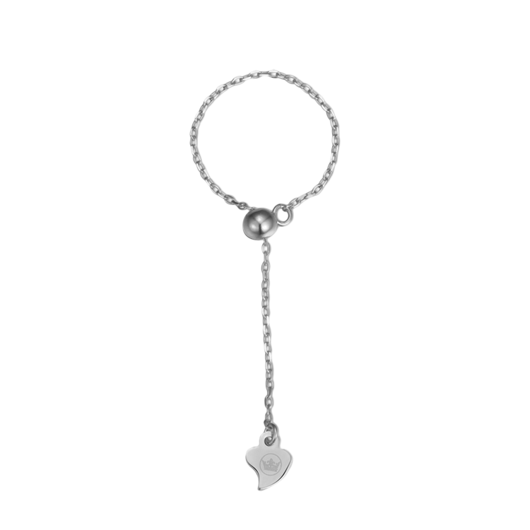 純銀戒指，女士戒指 純粹簡約細鍊；纖細精巧的體現（9233銀色）