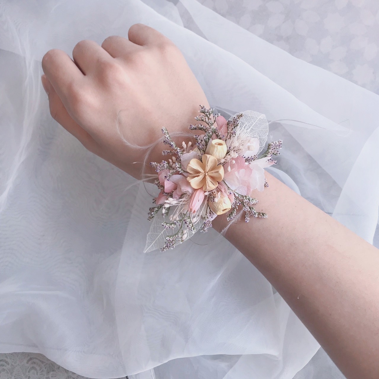 永生玫瑰手腕花-粉色