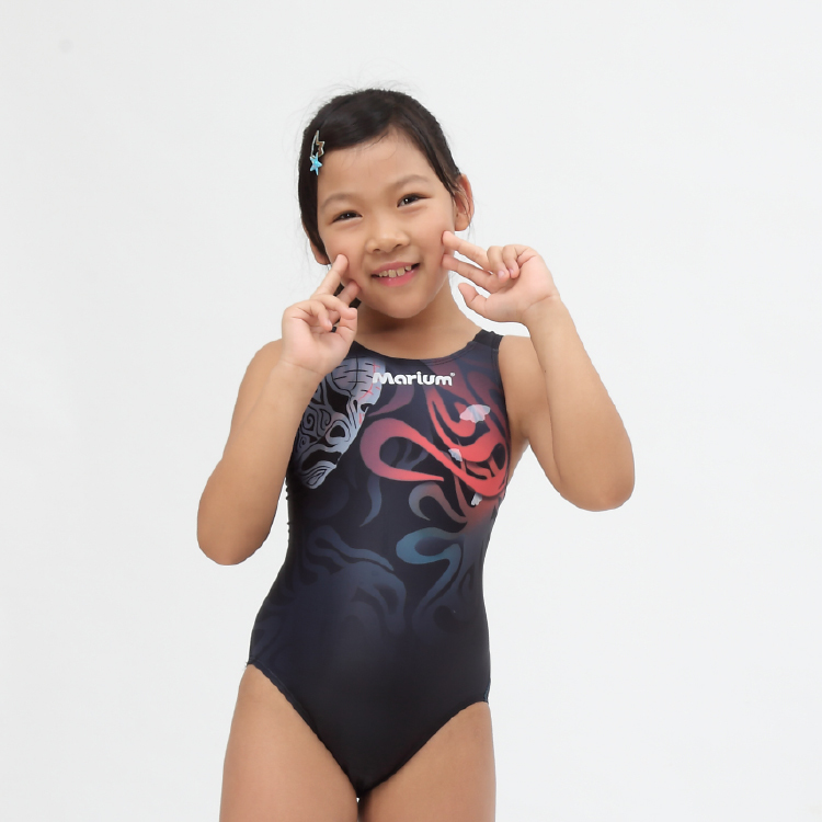 MAR-A8019WJ 小女競賽型泳裝 - 八家將春大神