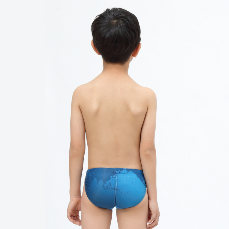 MAR-8118AJ 小男競賽三角泳褲 - 世界地圖