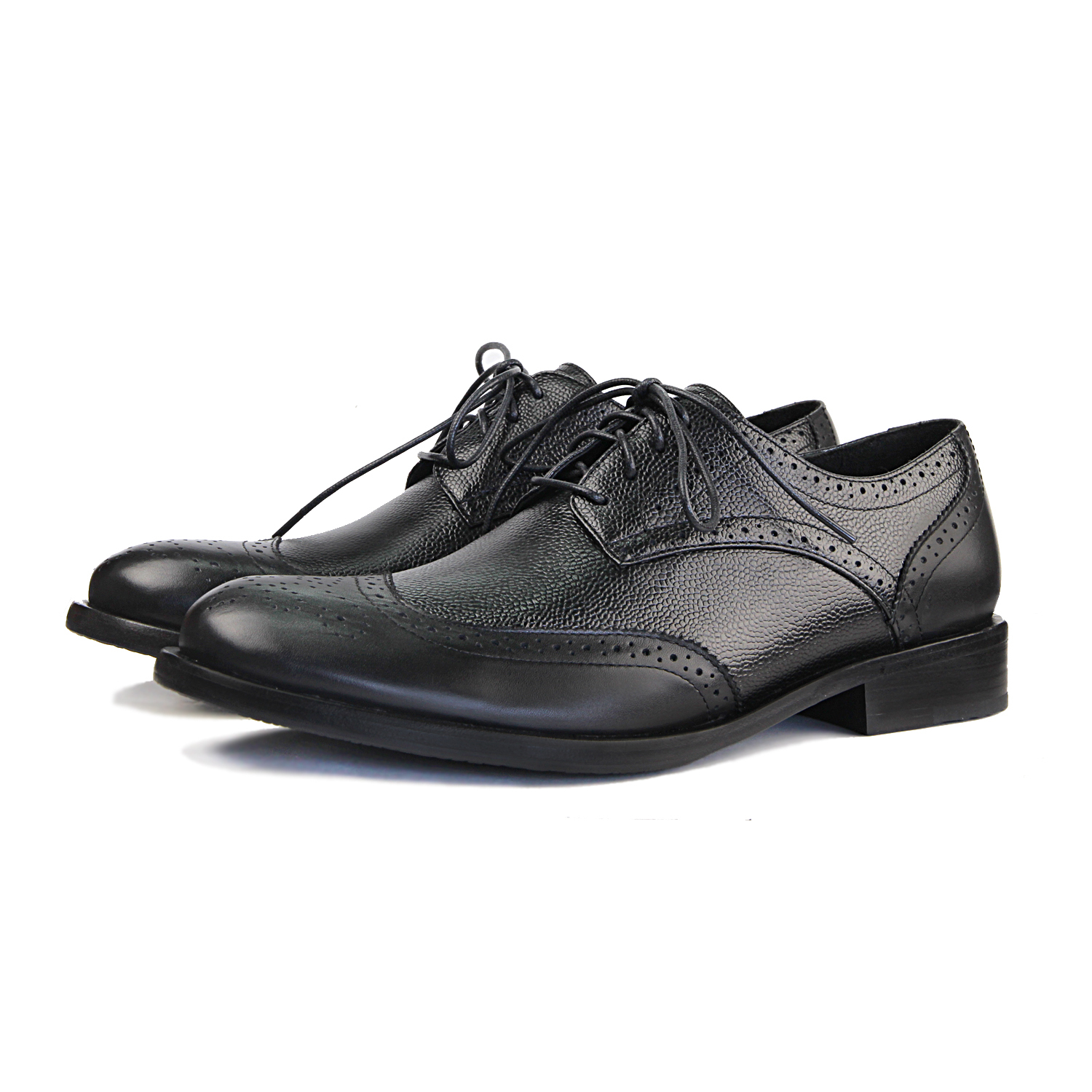 Derby leather Shoes Lux M1090 Black