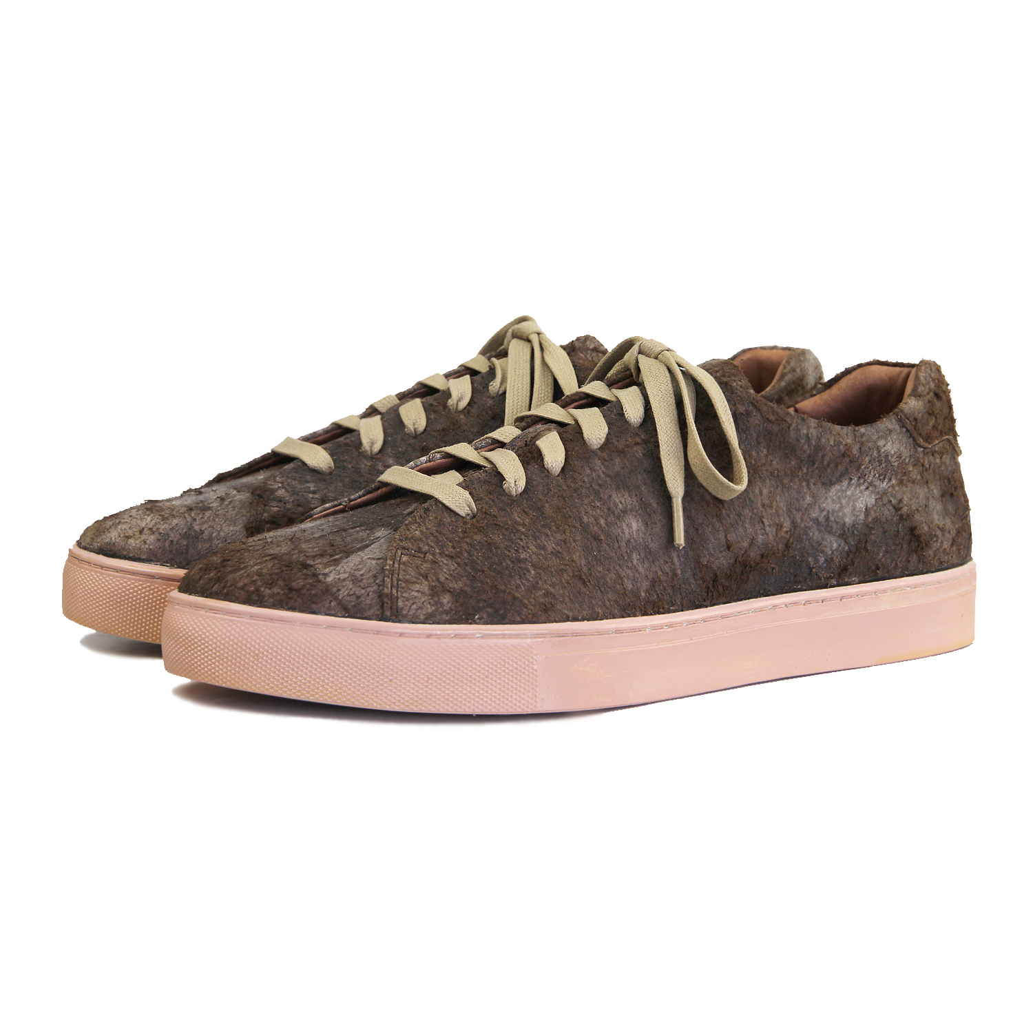 Cracky Monster M1191 Brown Leather Sneakers