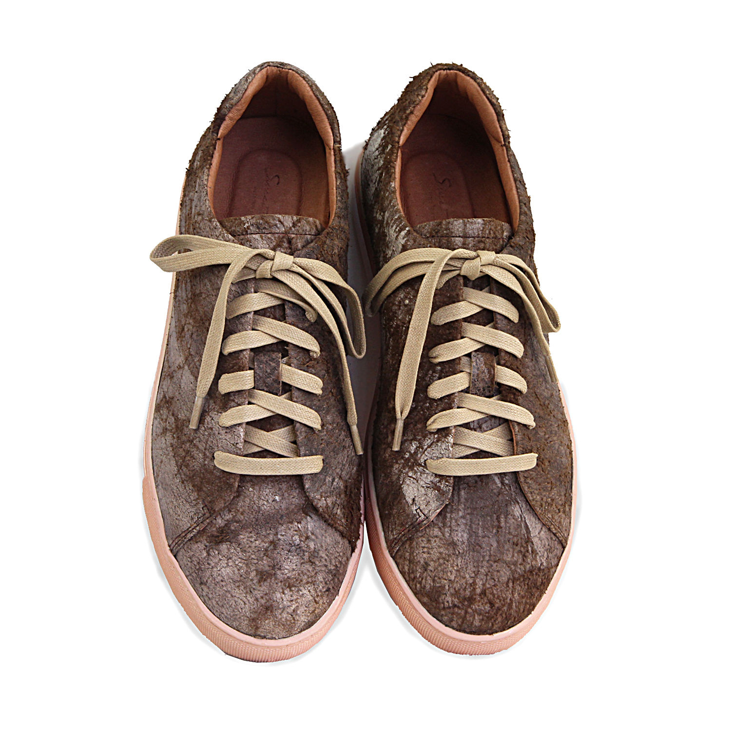 Cracky Monster M1191 Brown Leather Sneakers