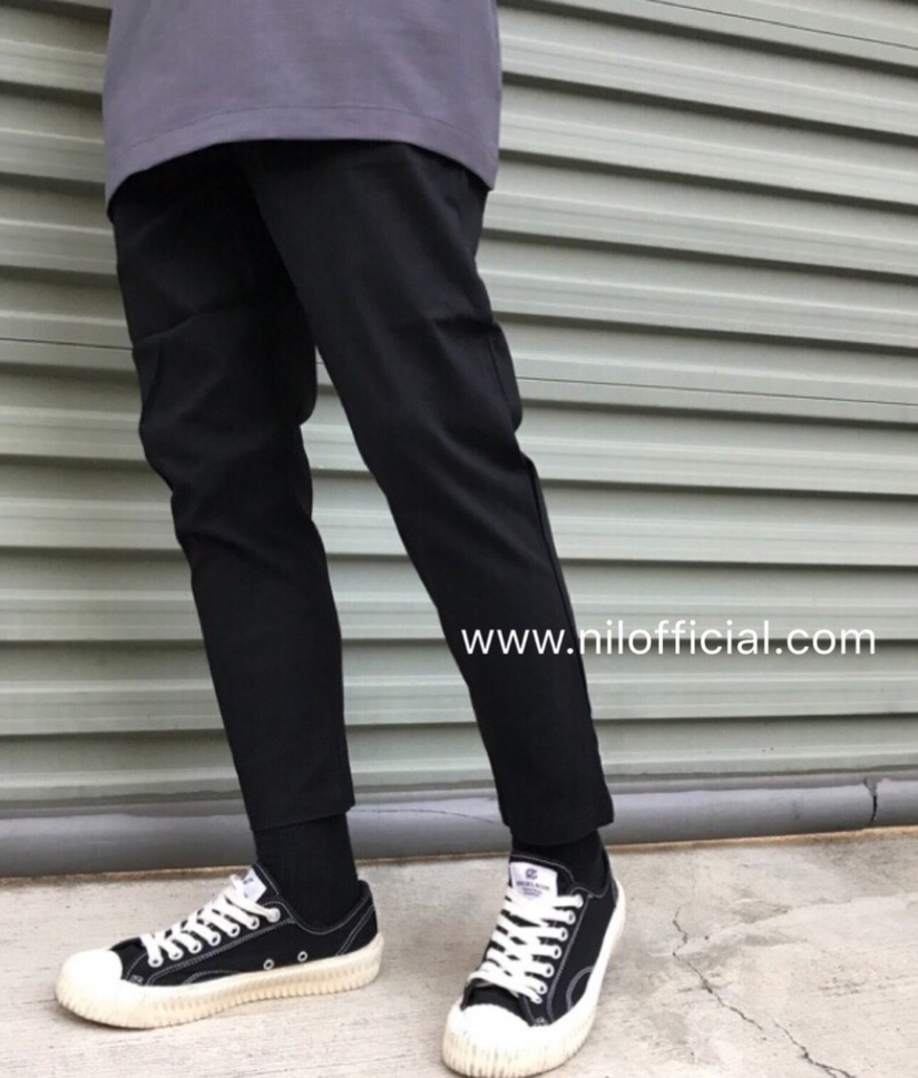 韓國 彈性 素色 九分 彈性褲