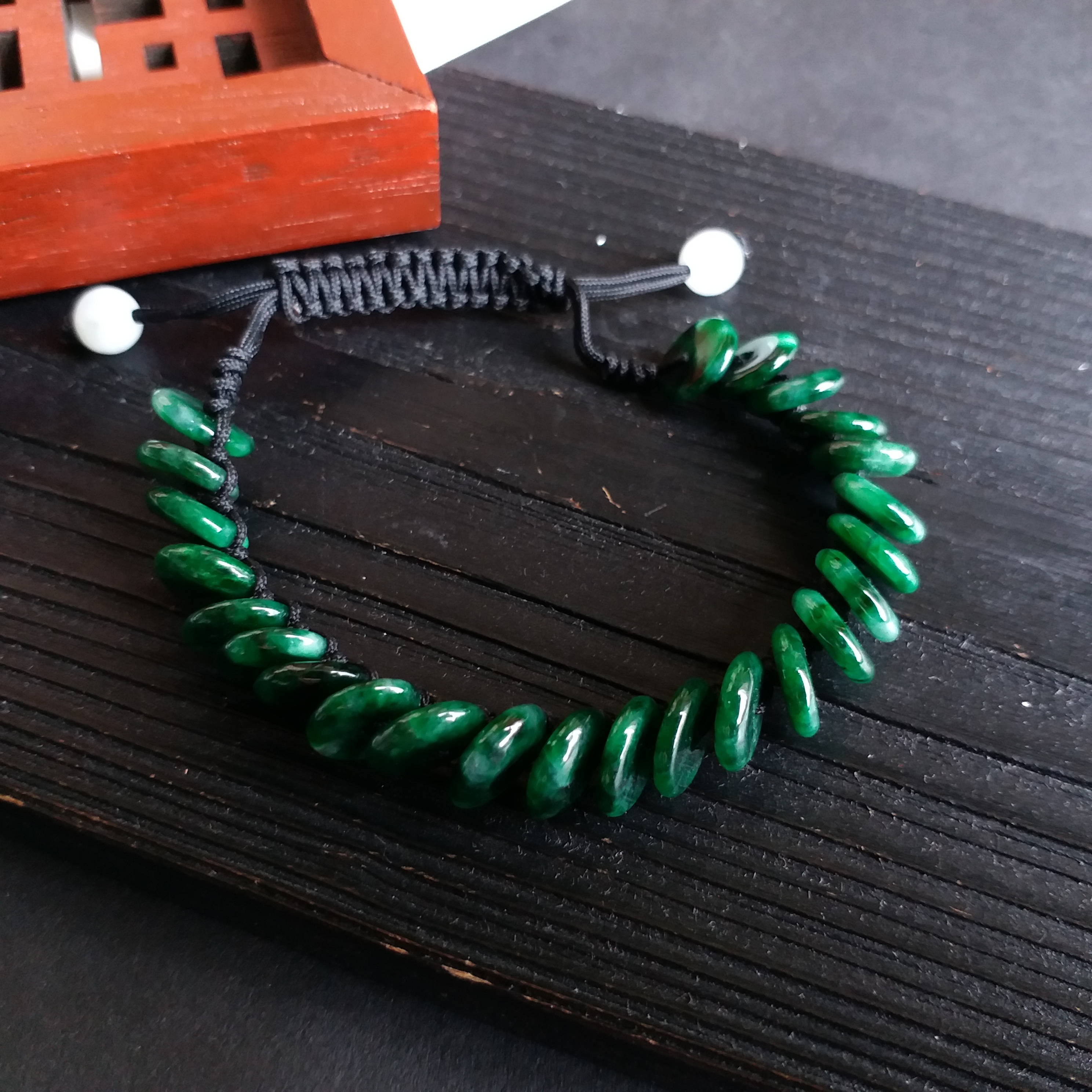 【已結緣】J1206 辣綠平安扣手鏈