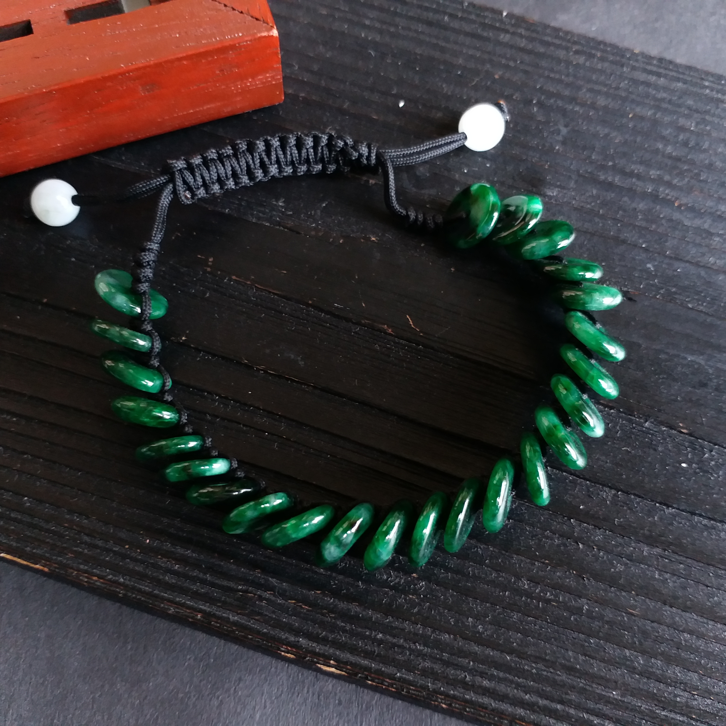 【已結緣】J1206 辣綠平安扣手鏈