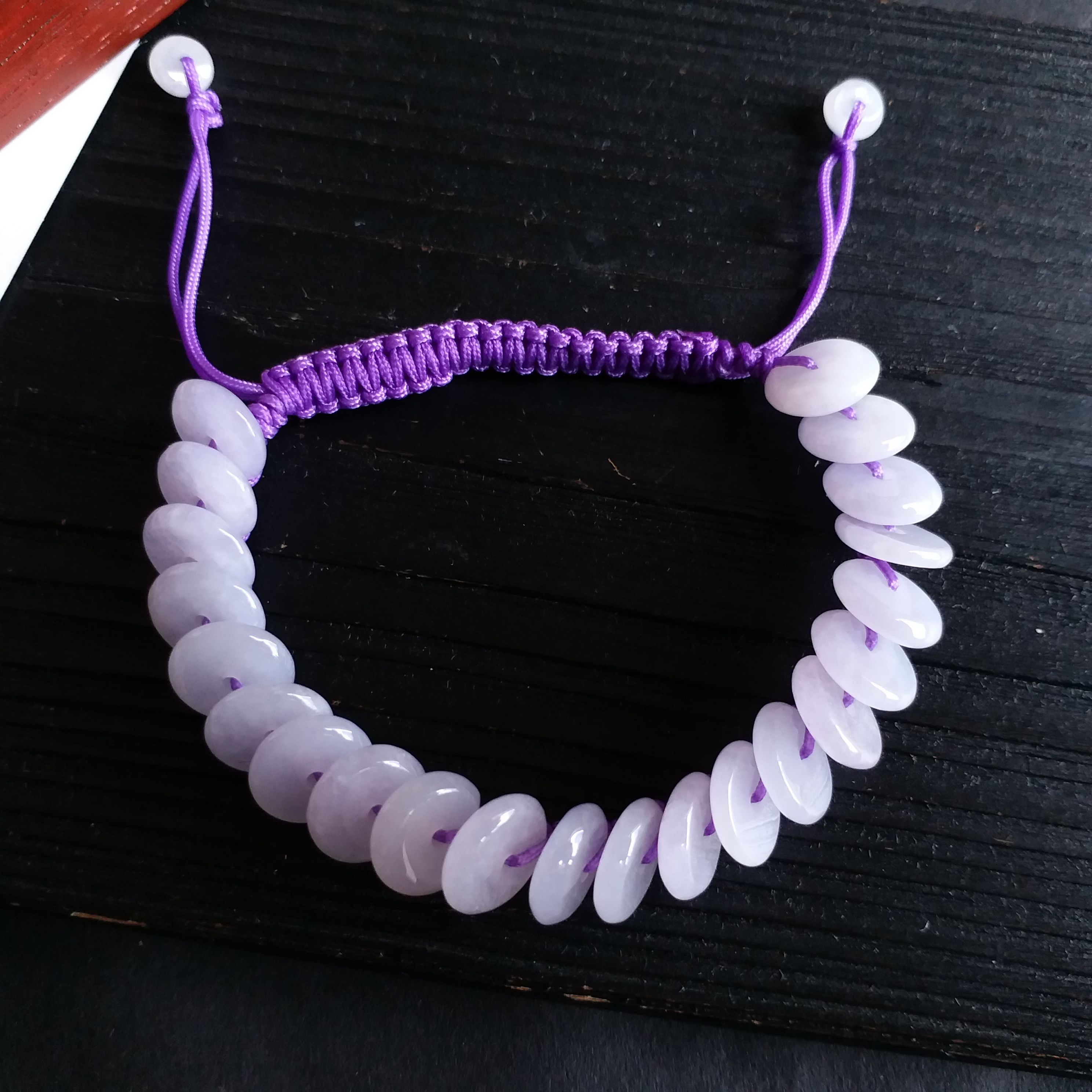 【已結緣】J1207 淡紫平安扣手鏈