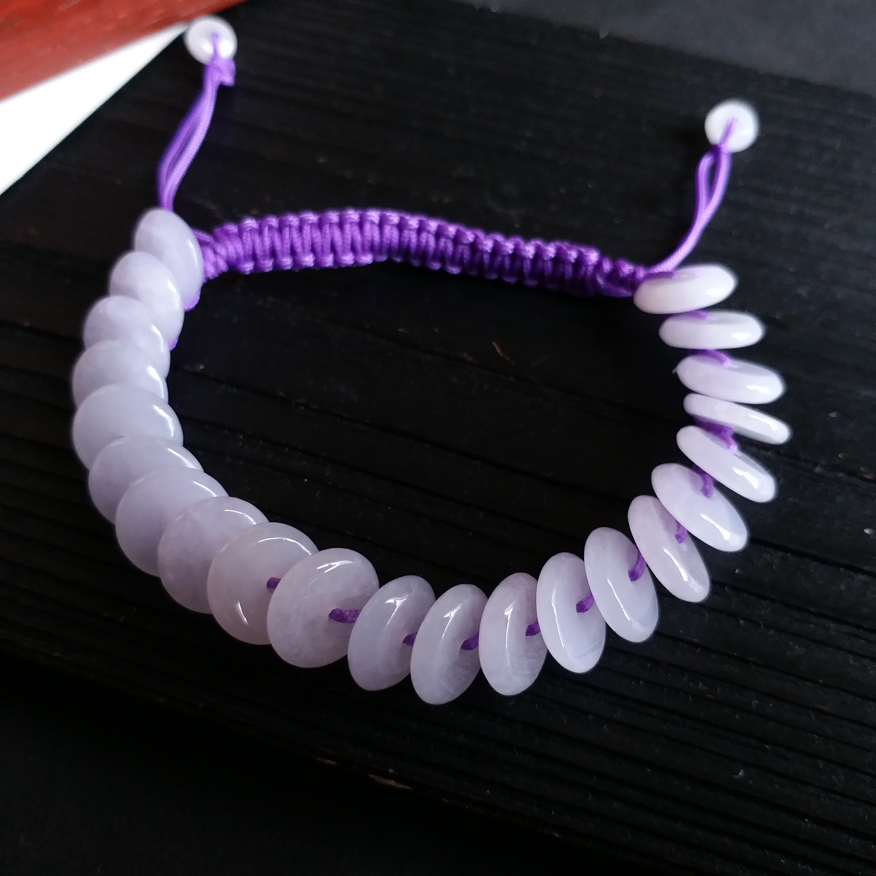 【已結緣】J1207 淡紫平安扣手鏈