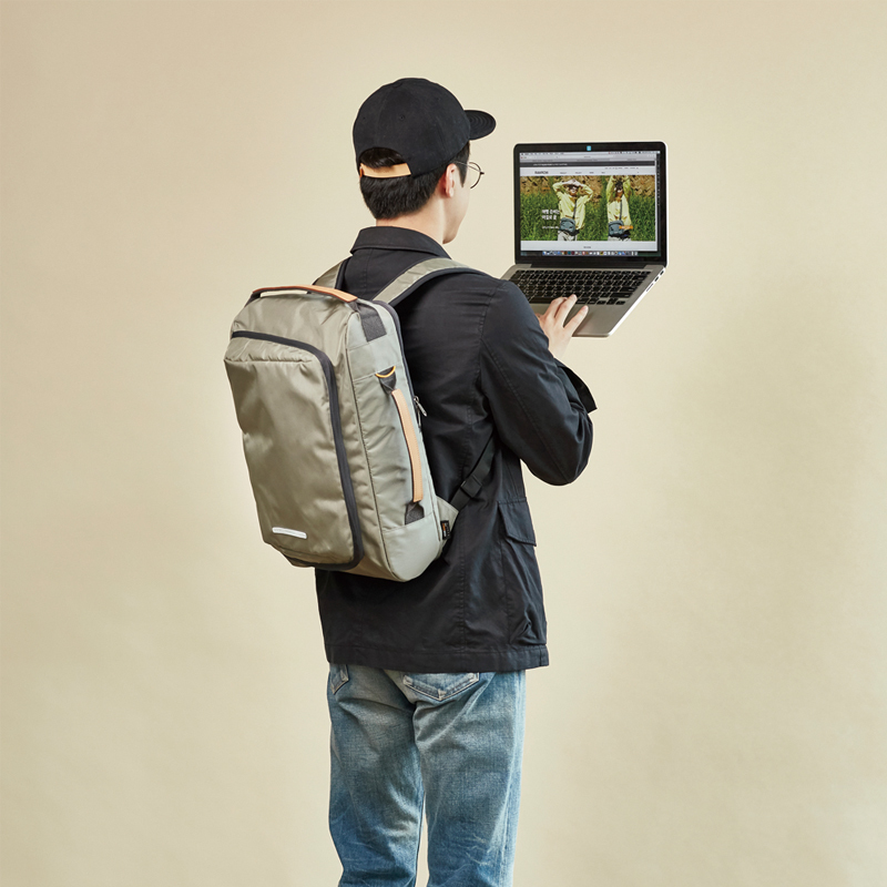 鐵道系列-15吋經典兩用後背包(手提/後背)-湖水綠-RBP114OL