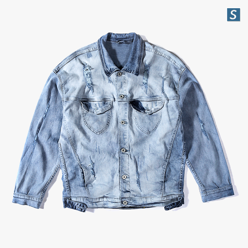 17AW｜歐洲同款 加厚彈性 刷白牛仔外套