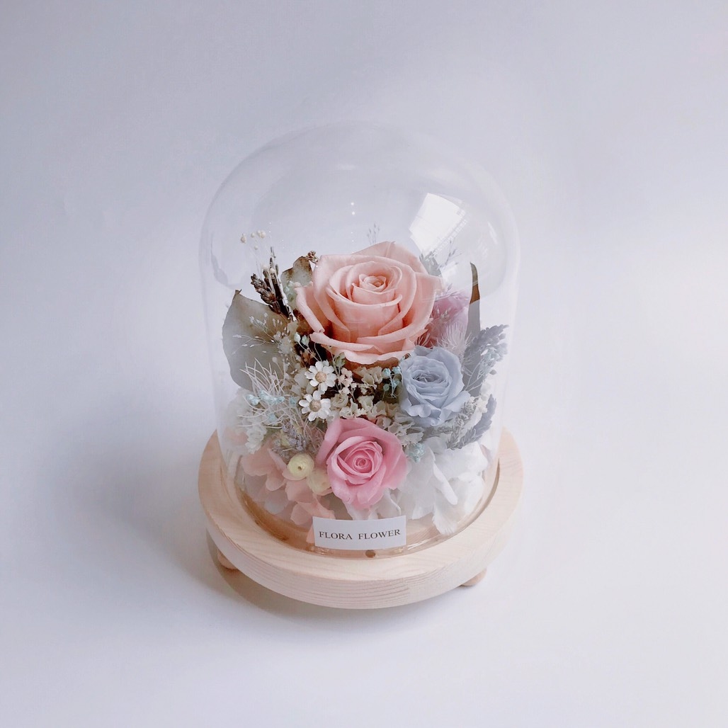 永生花夜燈-橘藍