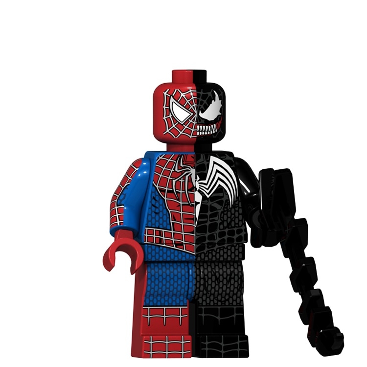 Hybrid Spider-Man Venom Marvel SuperHeroes Minifigures Minifigs Fit Lego XP077