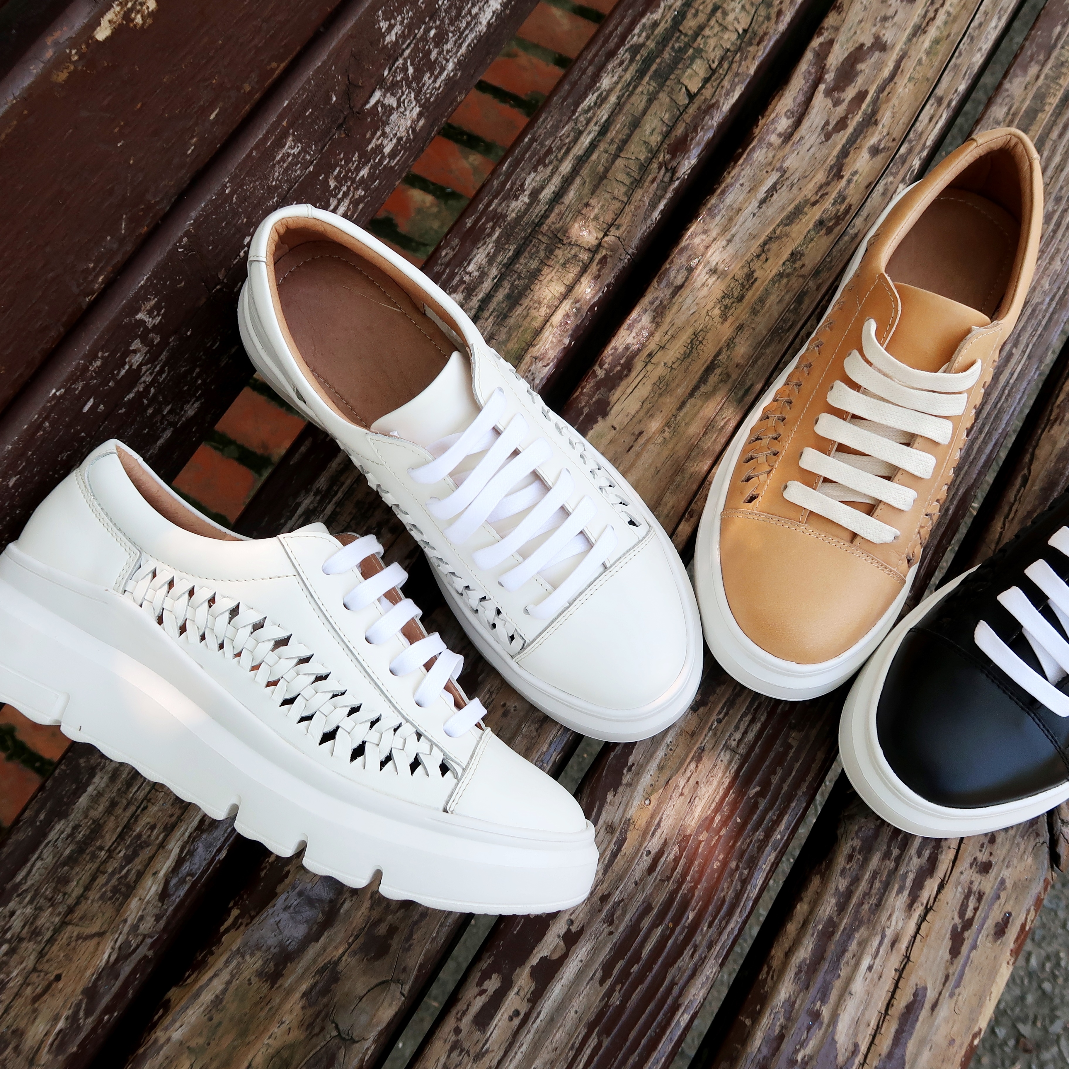 【倆個人】男鞋-牛皮輕量MODO厚底編織麻花辮休閒運動鞋