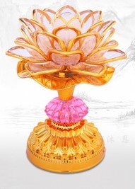 勝妙樂–LED七彩琉璃蓮花念佛機 播經機 佛堂長明燈