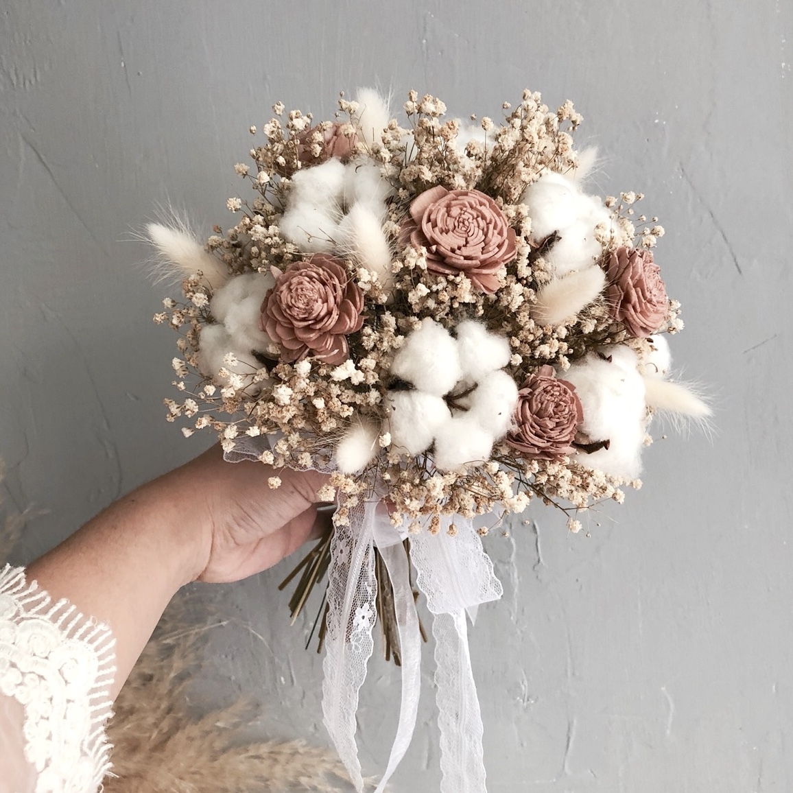 棉花乾燥捧花 棉花乾燥捧花