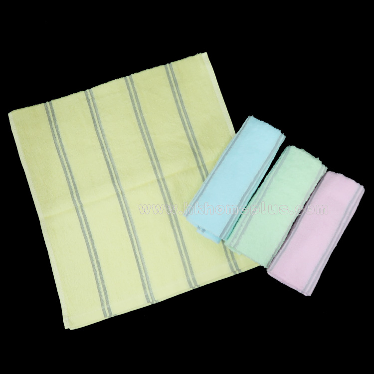 6條裝 素色彩條面巾 4130515