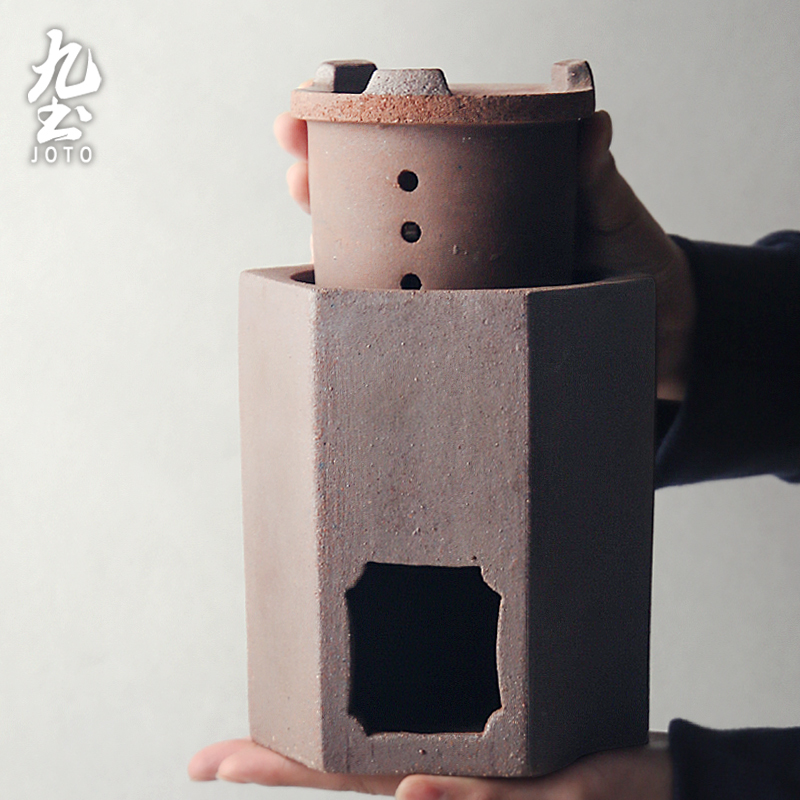 Joto Japanese Style Double-wall Clay Stoneware Charcoal Burner_PJR0049