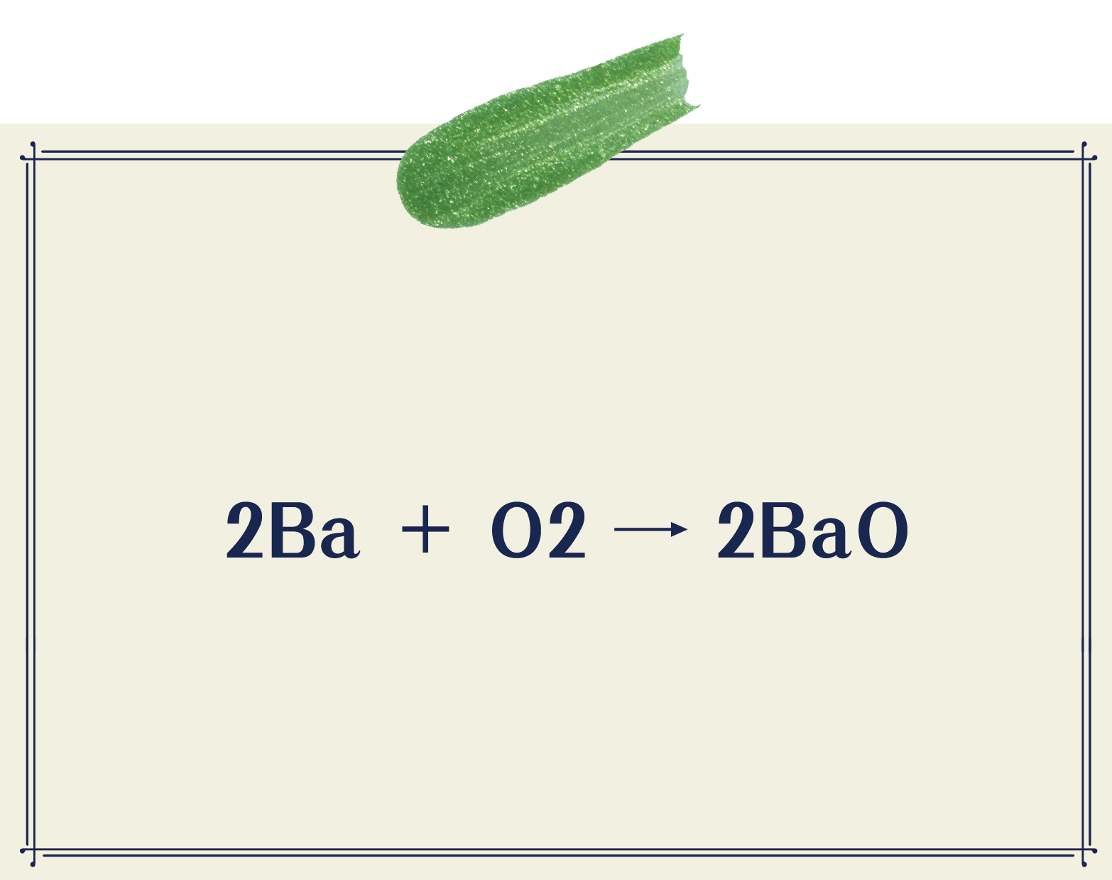 2Ba+O2=2BaO