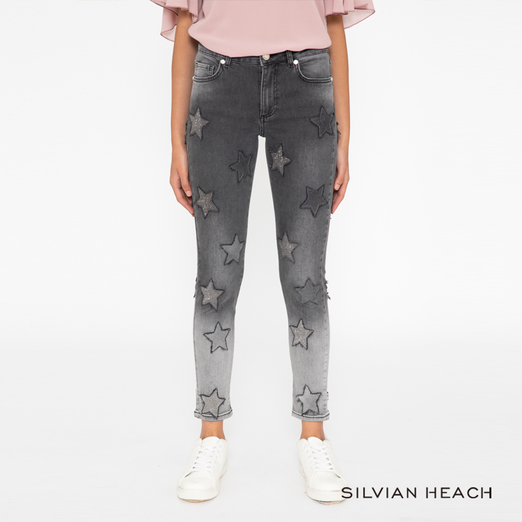 【SILVIAN HEACH】高腰星星窄管牛仔褲 VERONICA