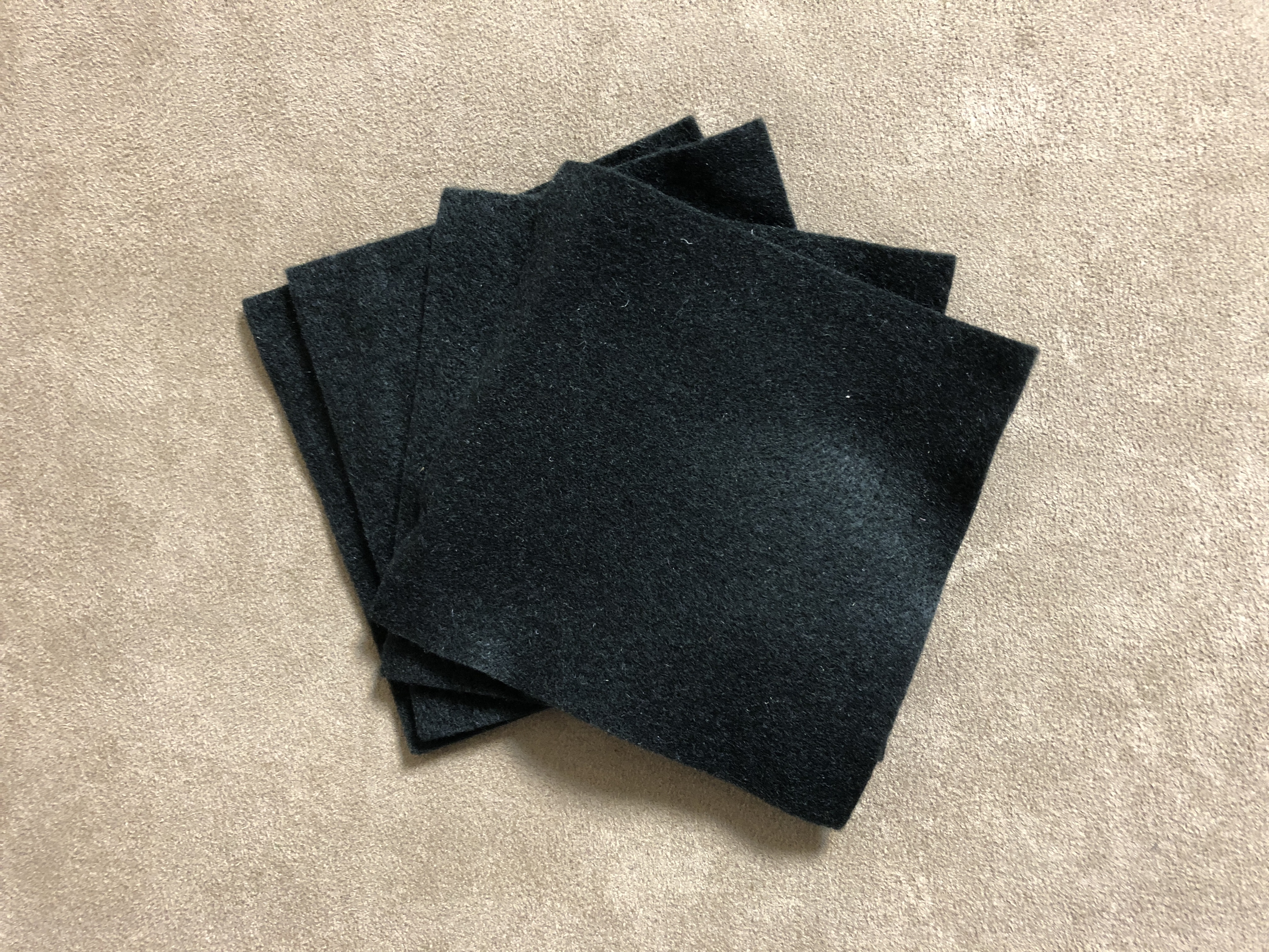 黑色方形 硬質不織布