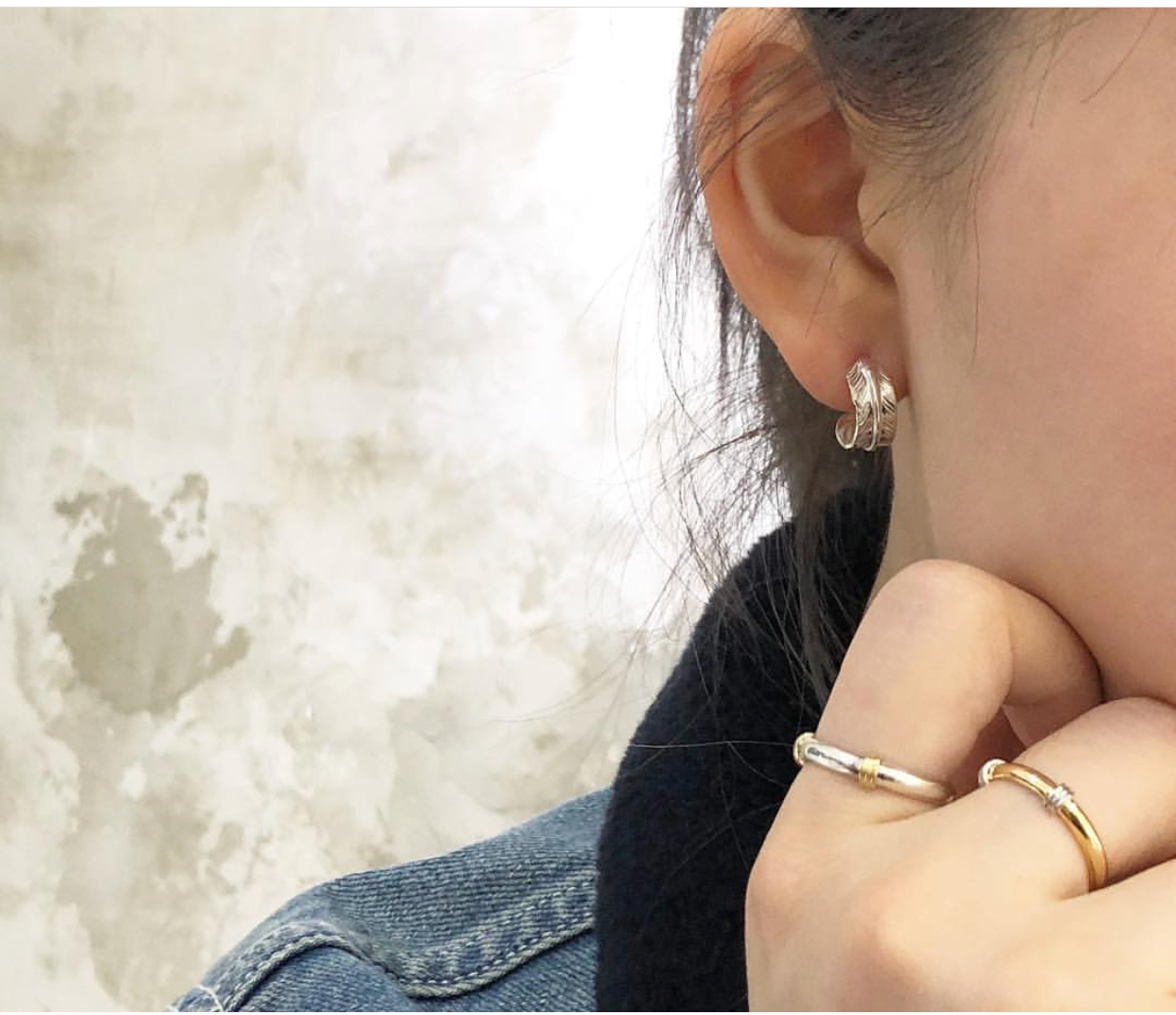 Wakan Silver Smith 羽毛耳環