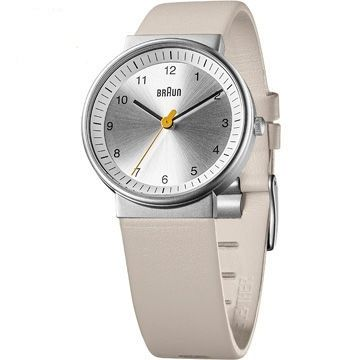 BRAUN百靈-經典女用系列錶款-粉彩錶帶(米)-BN0031SLBGL